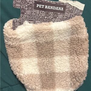 Plaid Fleece Pet Bandana